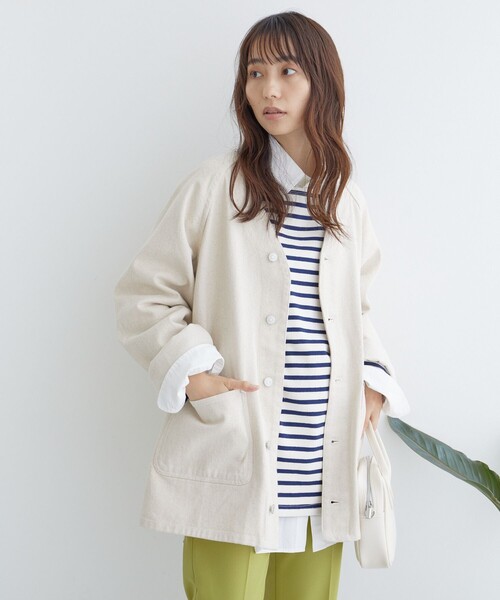 「FREAK'S STORE」 デニムジャケット「PENNEYSコラボ」 フリ- ネイビー レディース_8