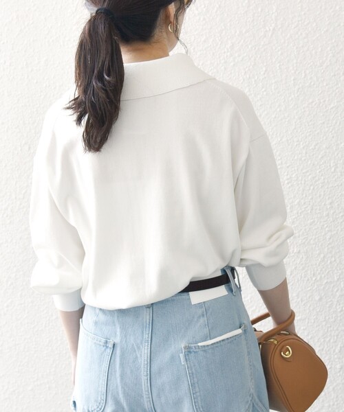 SHIPS any 「SHIPS any」 長袖ポロシャツ ONE SIZE ホワイト