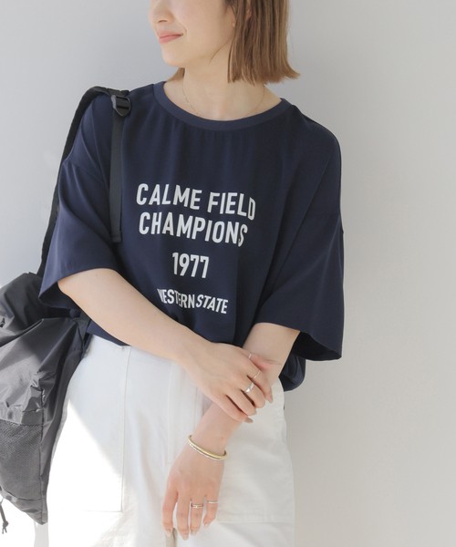 tシャツ 「追加」2WAYジョーゼットロゴTEE レディースの画像