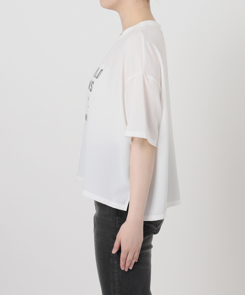 tシャツ 「追加」2WAYジョーゼットロゴTEE レディースの画像
