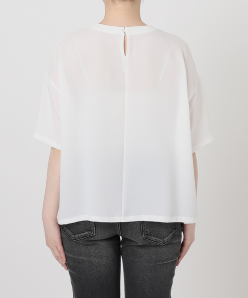 tシャツ 「追加」2WAYジョーゼットロゴTEE レディースの画像