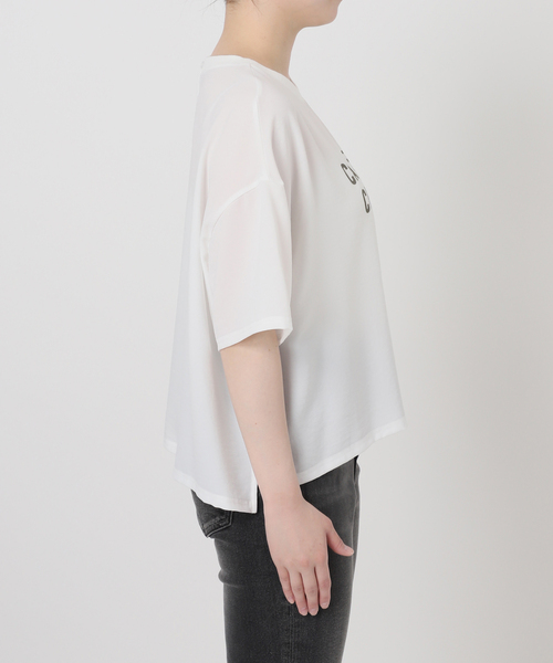 tシャツ 「追加」2WAYジョーゼットロゴTEE レディースの画像