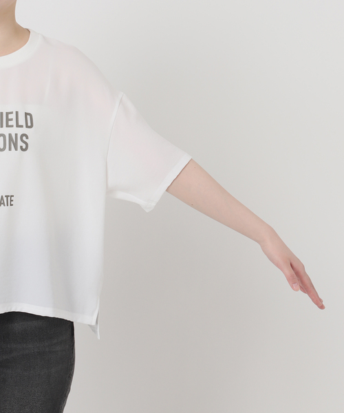 tシャツ 「追加」2WAYジョーゼットロゴTEE レディースの画像