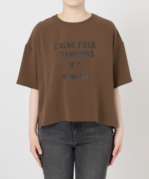 tシャツ 「追加」2WAYジョーゼットロゴTEE レディースの画像