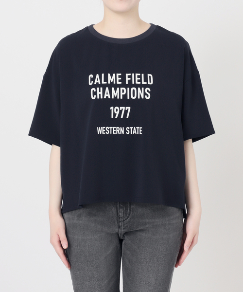tシャツ 「追加」2WAYジョーゼットロゴTEE レディースの画像
