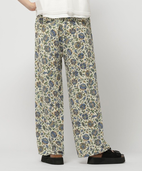 ワイドパンツ パンツ イコクプリントゆるっとパンツ レディースの画像