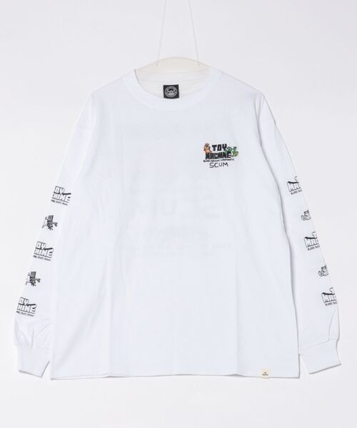 「TOY MACHINE」 長袖Tシャツ X-LARGE ホワイト メンズ_画像6