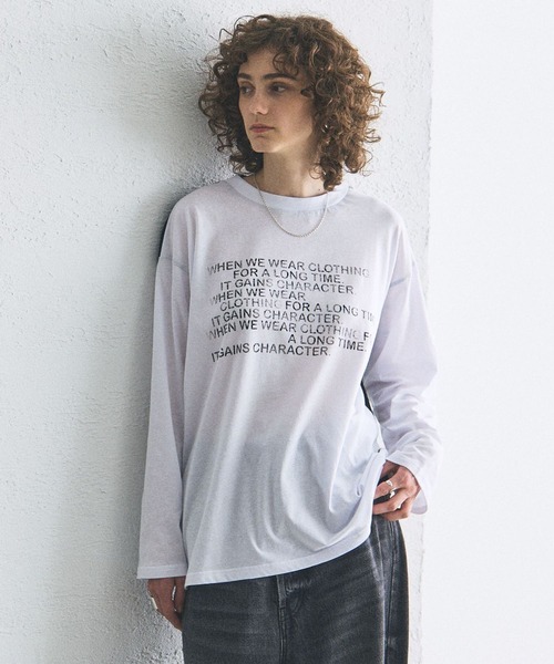 カレンソロジー　今期シアーロングスリーブTシャツ Curensology（カレンソロジー） tシャツ /「UNIVERSAL OVERALL」別注