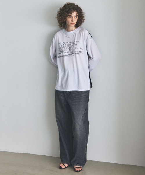 カレンソロジー　今期シアーロングスリーブTシャツ Curensology（カレンソロジー） tシャツ /「UNIVERSAL OVERALL」別注