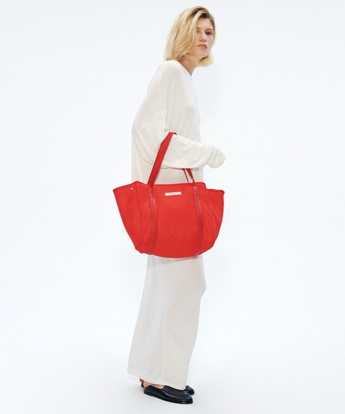 qbag paris nest zip M トートバッグ ラテ 洗濯機OK トートバッグ 「洗濯機洗い可」nest zip M ネストジップ エム