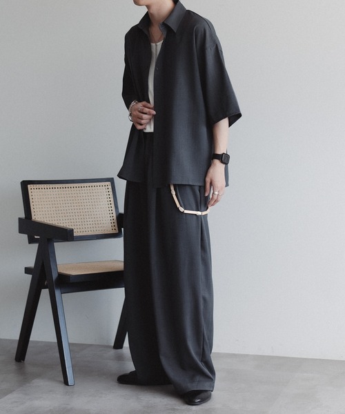 「epnok」 半袖シャツ LARGE チャコールグレー メンズ_画像8