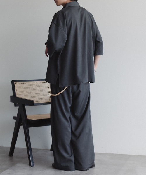 「epnok」 半袖シャツ LARGE チャコールグレー メンズ_画像9