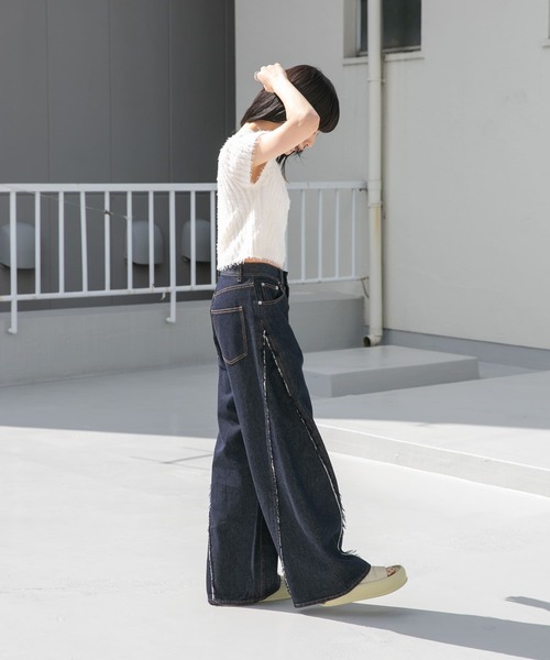 「KBF」 デニムパンツ 36 ライトブルー レディース_画像8