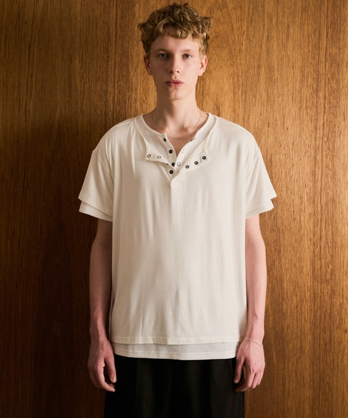 shellac 48 archive ヘンリーネック CAMPHOR WOOD ヘンリーネック tシャツ 2PIECE HENLEY-NECK H/S TEE / 2