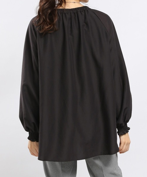「GLOBAL WORK Smile Seed Store」 長袖ブラウス X-LARGE チャコール レディース_画像5