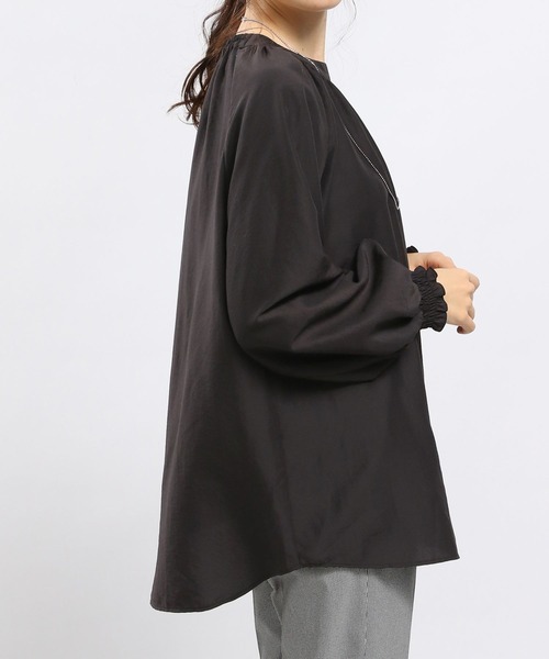 「GLOBAL WORK Smile Seed Store」 長袖ブラウス X-LARGE チャコール レディース_画像6