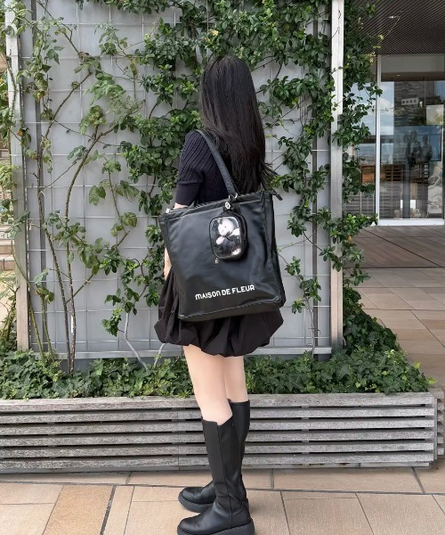 Maison de FLEUR（メゾンドフルール） トートバッグ ファスナー付き