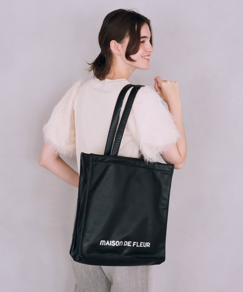 Maison de FLEUR（メゾンドフルール） トートバッグ ファスナー付き