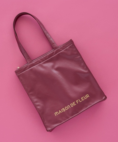 Maison de FLEUR（メゾンドフルール） トートバッグ ファスナー付き