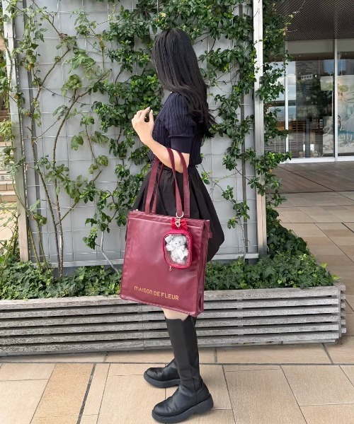 Maison de FLEUR（メゾンドフルール） トートバッグ ファスナー付き