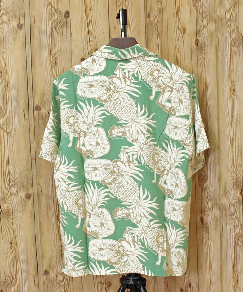 AVIREX（アヴィレックス） 七分袖 アロハシャツ シャツ ALOHA SHIRT
