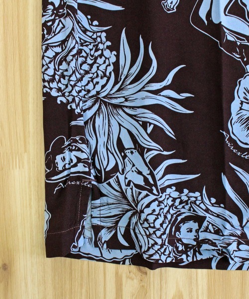 AVIREX（アヴィレックス） 七分袖 アロハシャツ シャツ ALOHA SHIRT
