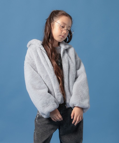 PETIT BATEAU（プチバトー） ポンチョ 耳付きボアジャケット キッズ