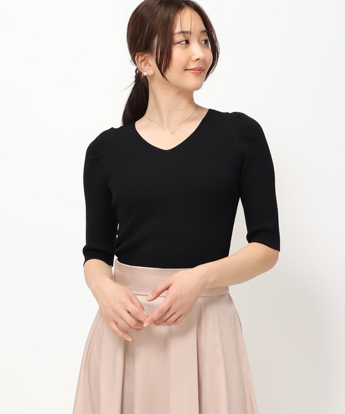 「MISCH MASCH」 7分袖ニット S ホワイト レディース_画像6