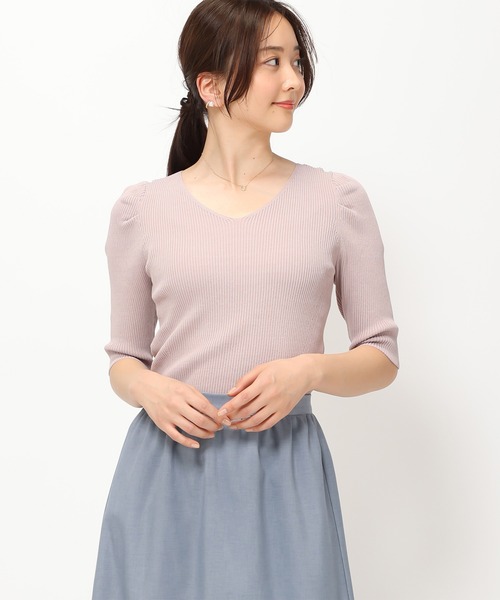 「MISCH MASCH」 7分袖ニット S ホワイト レディース_画像8