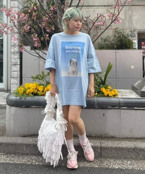 「Candy Stripper」 7分袖ワンピース 2 ブラック レディース_画像9