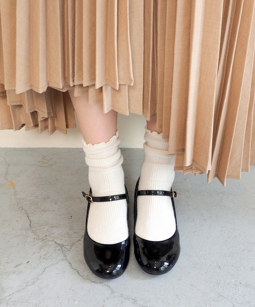 byあしながおじさん パンプス ラウンドストラップパンプス