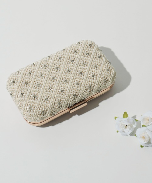 バッグ クラッチバッグ 2way パール ビジュー 花柄クラッチバッグ 新登場