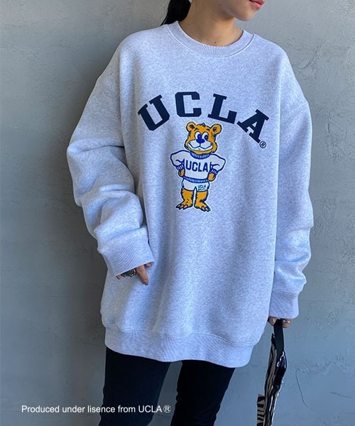 UCLA スウェット [UCLA/ユーシーエルエー] フロッキープリント 裏起毛