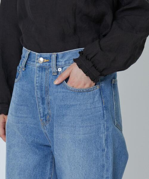 極美品】LOISIR デニムパンツ インディゴブルー 38 レディース