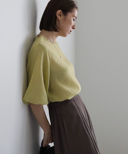 select MOCA ブラウス シャツ バルーンスリーブシアーブラウス