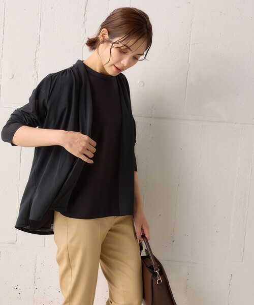 組曲（KUMIKYOKU） カーディガン 「WEB限定」シアーツイルジャージー