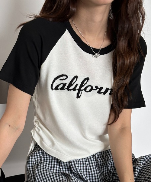 Sibra（シブラ） tシャツ ラグランスリーブギャザーTシャツ レディース