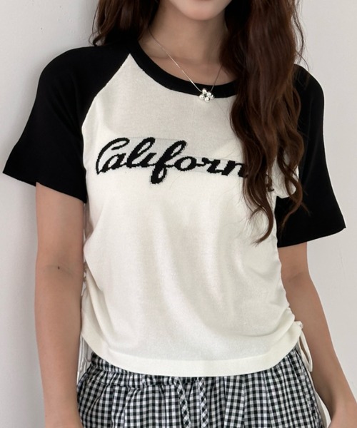 Sibra（シブラ） tシャツ ラグランスリーブギャザーTシャツ レディース