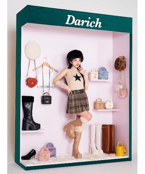 Darich スカート ダブルベルトチェックミニスカート : ZOZOTOWN