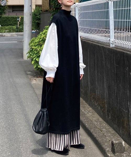 ワンピース CORNERS by KR 2wayハイネックスリットニットワンピ