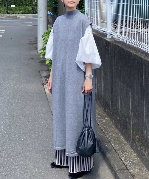 ワンピース CORNERS by KR 2wayハイネックスリットニットワンピ