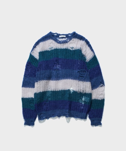 F-LAGSTUF-F（フラグスタフ） セーター ニット BORDER MOHAIR BORO 