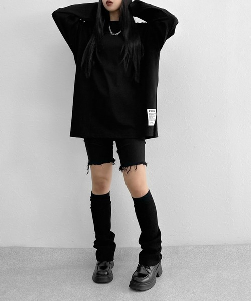 LVEU. tシャツ 「LVEU.」タグデザインロングTシャツ / トップス