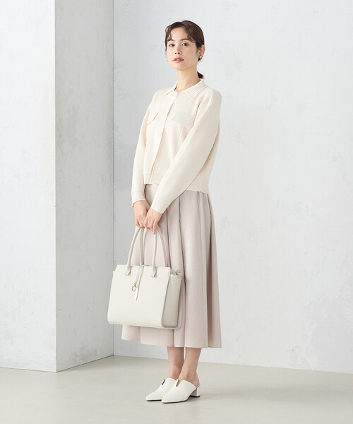 MONO COMME CA トートバッグ ロゴプレートトート レディース