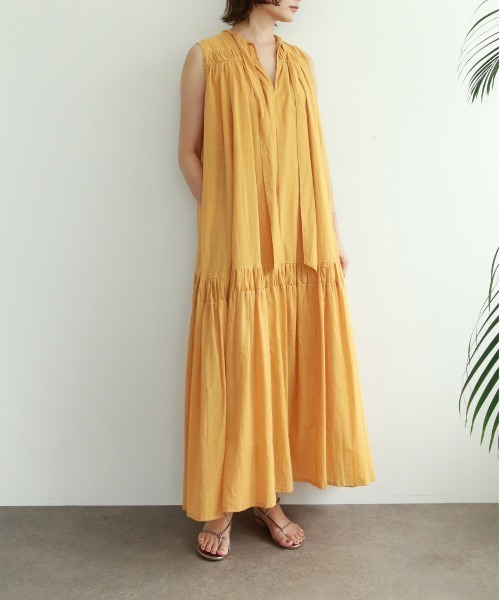 ⭐️７月２7日まで⭐️【Keep clean】ボリュームティアードドレス（Eden） フラワー総レースフシースルーオープンショルダーミディアム