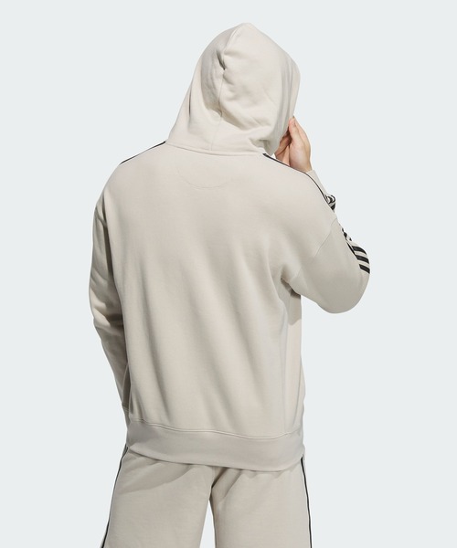 パーカー エッセンシャルズ プラス ルーズフィット スリーストライプス フレンチテリー プルオーバーパーカー / アディダス adidas メンズ レ | adidas | 16