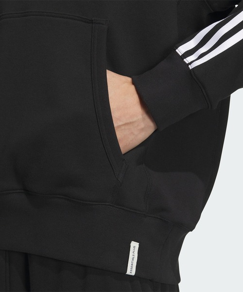 パーカー エッセンシャルズ プラス ルーズフィット スリーストライプス フレンチテリー プルオーバーパーカー / アディダス adidas メンズ レ | adidas | 08