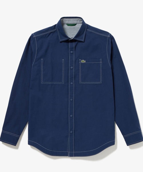 ラコステ　長袖リバーシブルシャツ ラコステ LACOSTE リバーシブルシャツ（グレー） -ファッション