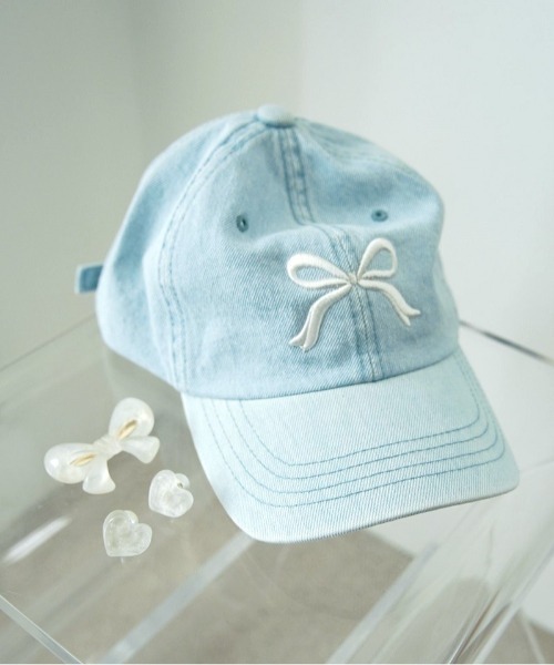 【 】TTLCS エンブロイダリー デニムキャップ ZARA エンブロイダリー ハートモチーフ デニム キャップ - メルカリ