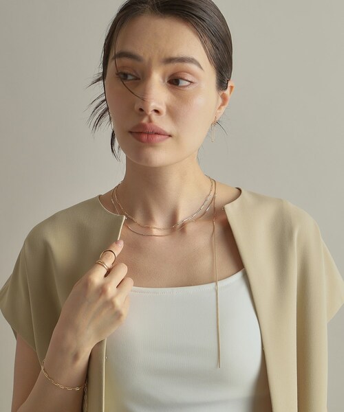 ネックレス K10キヘイハンギングチェーン ネックレス レディースの画像
